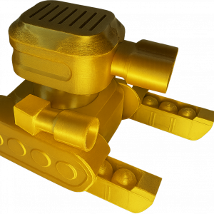 Air Pressure Tank in Gold (3D Printed) 8 Shells