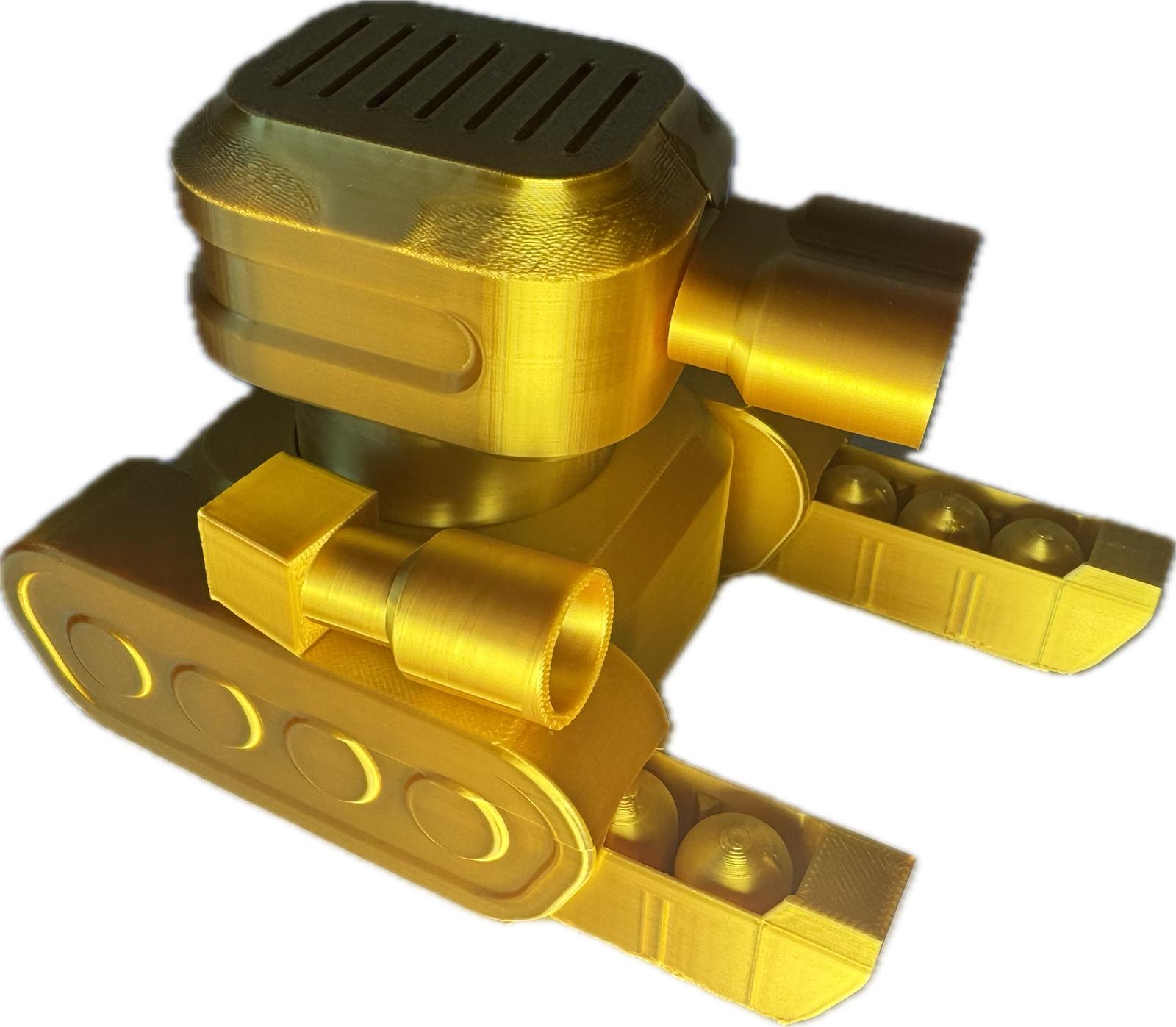 Air Pressure Tank in Gold (3D Printed) 8 Shells