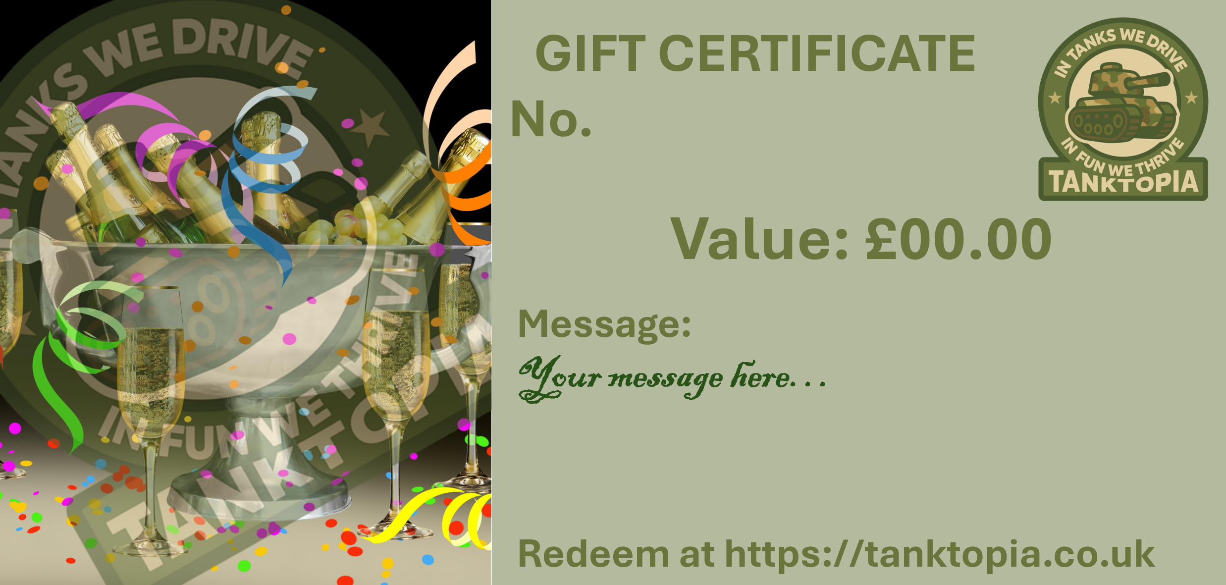 Champagne Design Gift Certificate