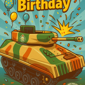 Tanktopia Birthday Card (Design 2)