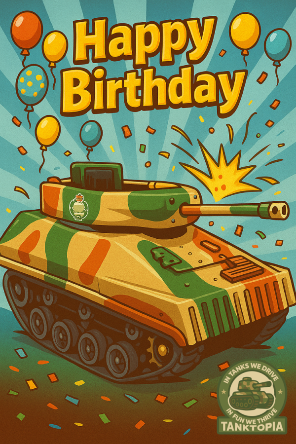 Tanktopia Birthday Card (Design 2)