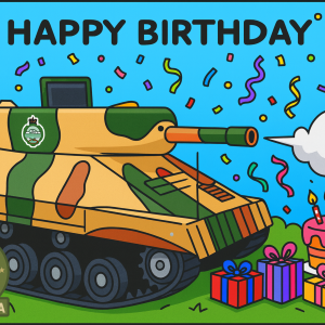 Tanktopia Birthday Card (Design 1)