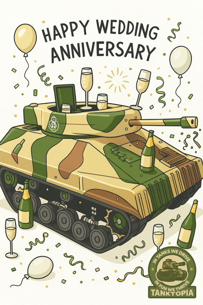 Tanktopia Happy Wedding Anniversary Card